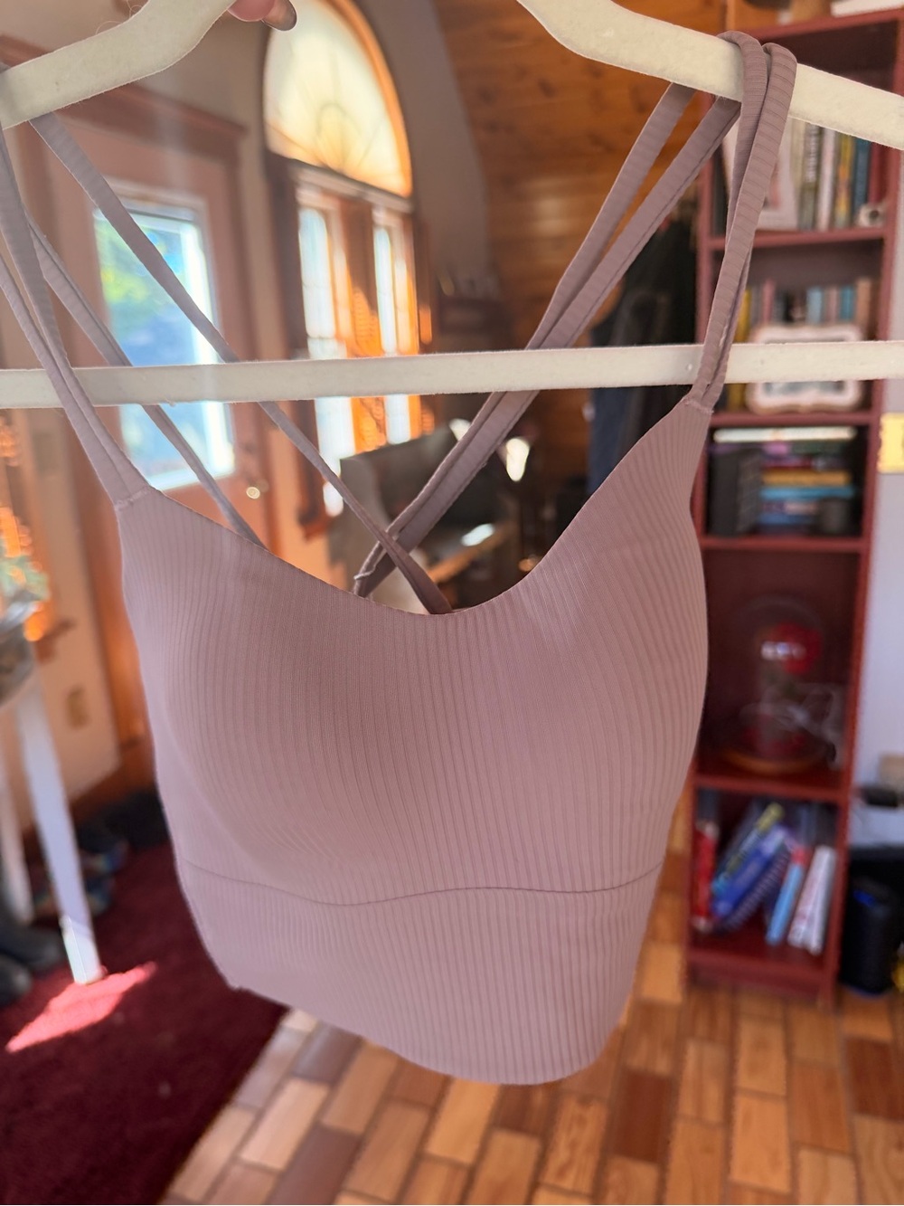lululemon athletica Ribbed Crisscross Bandeau - Mauve